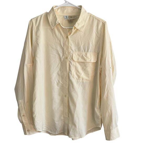 Ex Officio Insect Shield Repellant Apparel Long Sleeve Button Down Shirt Women M - Picture 1 of 5